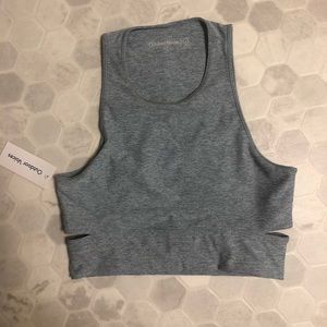 Outdoor voices slash back crop top